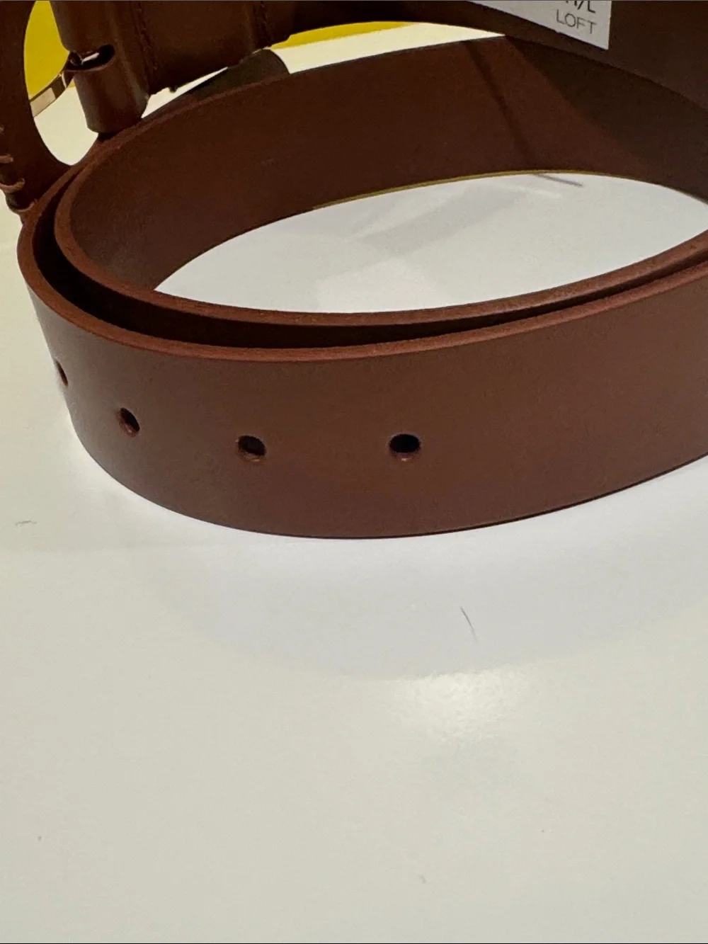 NWT Loft buckle stitch leather belt.
